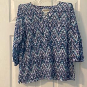 alfred dunner 3/4” sleeve top
